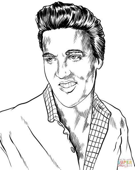 elvis presley coloring page